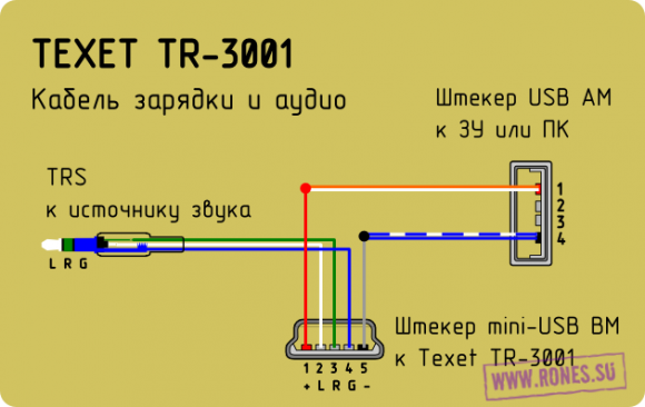 Распайка кабеля для teXet TR-3001